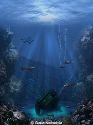 ... having reached the coral canyon, they finally found t... by Gosia Nowodyla 